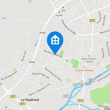 Rent this 1 bed apartment on 27 Rue Edmond Mailloux in 27100 Le Vaudreuil, France