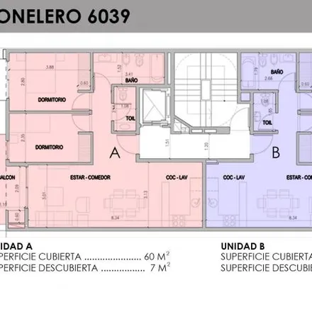 Buy this 2 bed apartment on Tonelero 6035 in Liniers, C1408 AAU Buenos Aires