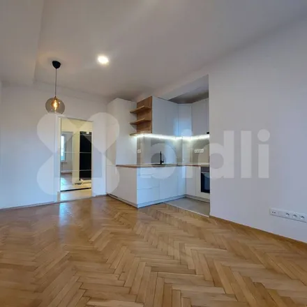 Rent this 2 bed apartment on Modrý zub in Stroupežnického 14, 150 00 Prague
