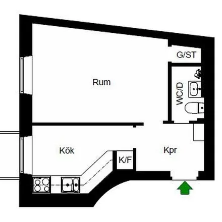 Rent this 1 bed apartment on The Border in Rutger Fuchsgatan, 116 67 Stockholm