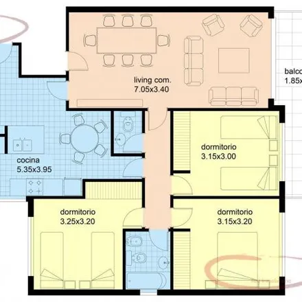 Buy this 3 bed apartment on Segurola 3272 in Villa Devoto, C1417 BSY Buenos Aires