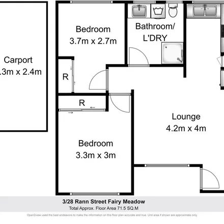 Rent this 2 bed apartment on Rann Street in Fairy Meadow NSW 2519, Australia