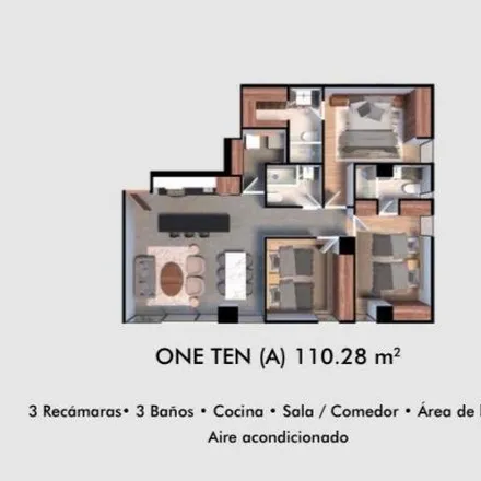 Buy this 3 bed apartment on Estacionamiento Trompo Mágico in Avenida Central Guillermo González Camerena, Residencial Poniente