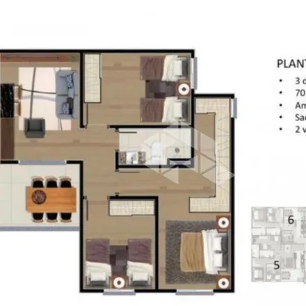 Buy this 3 bed apartment on Rua Albino Fôrmolo in Cruzeiro, Caxias do Sul - RS