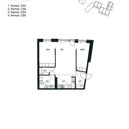 Rent this 3 bed apartment on Helsingin Siena in Taidemaalarinkatu 5, 00430 Helsinki