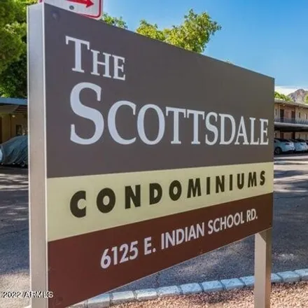 Rent this studio apartment on Scottsdale Condominiums in 6125 East Indian School Road, Scottsdale