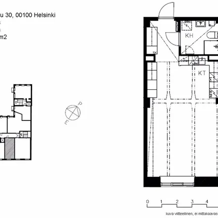 Rent this 1 bed apartment on Lönnrotinkatu 28 in 00180 Helsinki, Finland