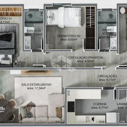 Buy this 3 bed apartment on Rua Farrapos 7 in Nossa Senhora Medianeira, Santa Maria - RS