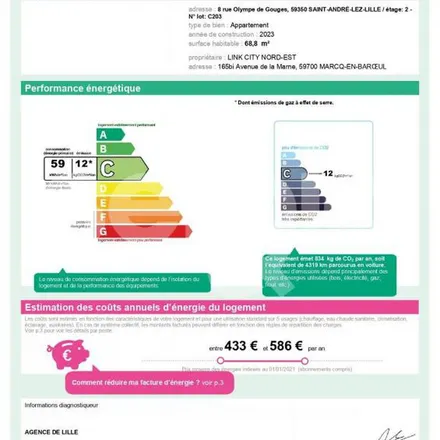 Rent this 3 bed apartment on 02 Rue de Lambersart in 59350 Saint-André-lez-Lille, France