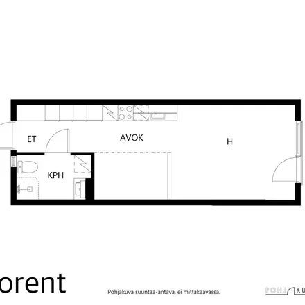 Rent this 1 bed apartment on Allinkatu 13 in 20100 Turku, Finland