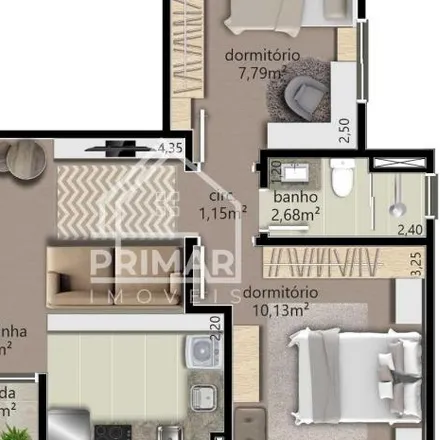 Buy this 2 bed apartment on Mercado Scandolara in Rua Antônio Benevenuto de Marchi, Planalto