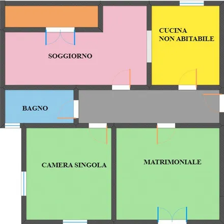 Rent this 2 bed apartment on Via Luigi Coralli 10 in 27100 Pavia PV, Italy