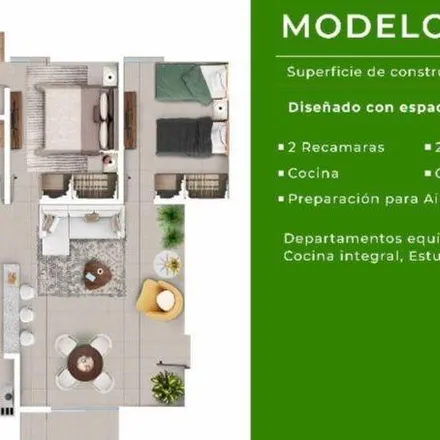 Buy this 2 bed apartment on Taqueria Aguirre in Avenida Emiliano Zapata, Las Jarretaderas