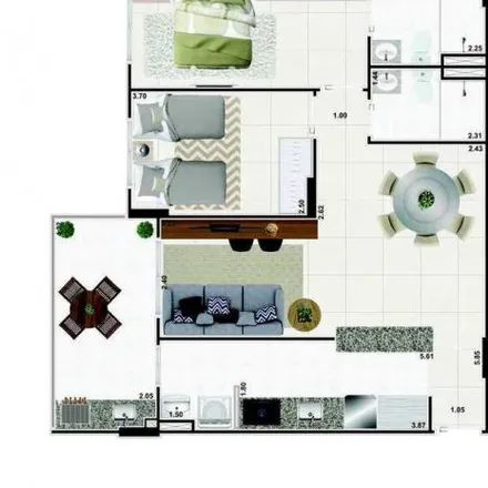 Buy this 2 bed apartment on Avenida Presidente Castelo Branco in Solemar, Praia Grande - SP