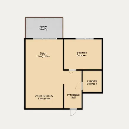 Rent this 2 bed apartment on Andrzeja Struga 62 in 26-615 Radom, Poland