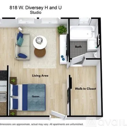 Rent this studio apartment on 818 W Diversey Pkwy