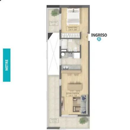 Buy this 1 bed apartment on Maipú 2199 in República de la Sexta, Rosario