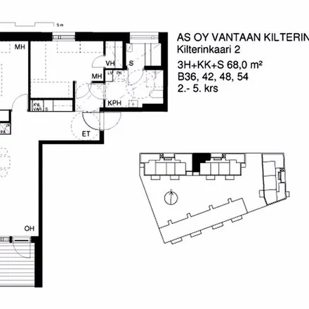 Rent this 3 bed apartment on As Oy Vantaan Kilterinkaari 2 in Kilterinkaari 2, 01600 Vantaa