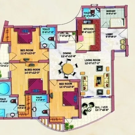 Buy this 3 bed apartment on unnamed road in Gautam Buddha Nagar, - 201304