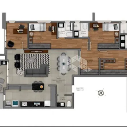 Buy this 3 bed apartment on Rua Jorge Pedro Abelin 108 in Nossa Senhora de Lourdes, Santa Maria - RS