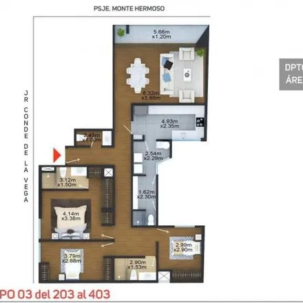 Rent this 3 bed apartment on Conde de La Vega 159 in Santiago de Surco, Lima Metropolitan Area 51132