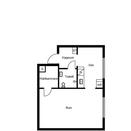 Rent this 1 bed apartment on Genvägen 56 B in 831 42 Östersund, Sweden