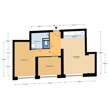 Rent this 3 bed apartment on Van de Spiegelstraat 15C in 2518 ES The Hague, Netherlands