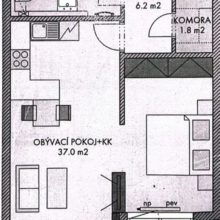Rent this 2 bed apartment on Bříza in Makedonská, 199 06 Prague