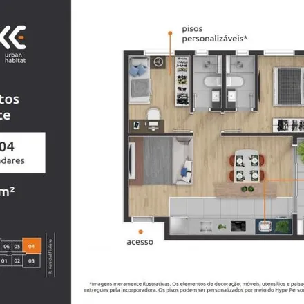 Buy this 2 bed apartment on Avenida Marechal Floriano Peixoto 1212 in Rebouças, Curitiba - PR