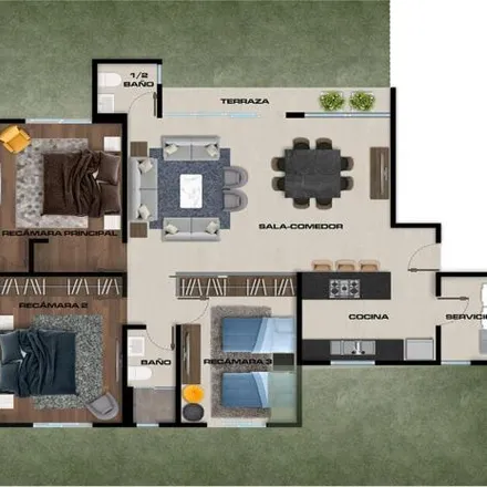 Buy this 3 bed apartment on Paseo Loma Dorada 124 in Hércules, 76060 Querétaro