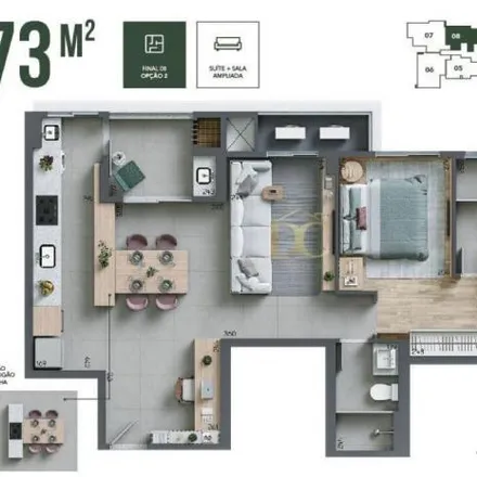 Buy this 2 bed apartment on Rua Camboriú 153 in Glória, Joinville - SC
