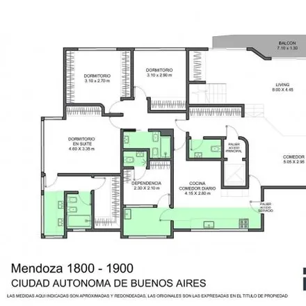 Buy this 4 bed apartment on 11 de Septiembre de 1888 2205 in Belgrano, C1426 ABB Buenos Aires