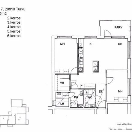 Rent this 3 bed apartment on Reelinkikatu 7 in 20810 Turku, Finland