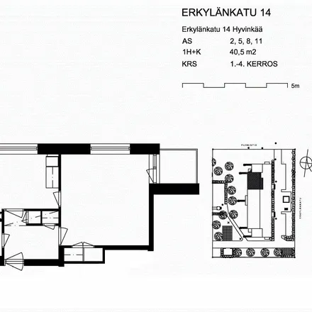 Rent this 1 bed apartment on Puskintie in 05800 Hyvinkää, Finland