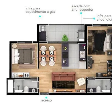 Buy this 2 bed apartment on Rua João Batista Trentin 452 in Tingui, Curitiba - PR