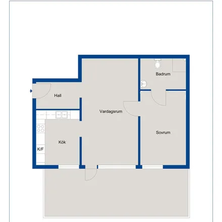 Rent this 2 bed apartment on Trumpetgatan in Eriksdalsgatan, 871 61 Härnösands domkyrkodistrikt
