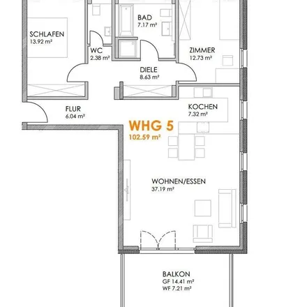 Rent this 3 bed apartment on Hermann-Strebel-Straße 21 in 90411 Nuremberg, Germany