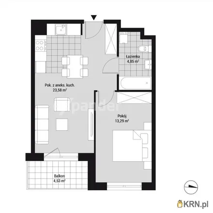 Buy this 2 bed apartment on Na Błonie 38 in 30-147 Krakow, Poland