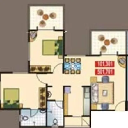 Rent this 2 bed apartment on unnamed road in Pimple Saudagar, Pimpri-Chinchwad - 431027