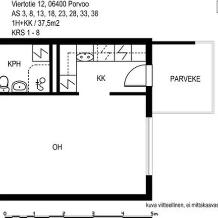 Rent this 1 bed apartment on Kaakkoispolku in 06400 Porvoo, Finland