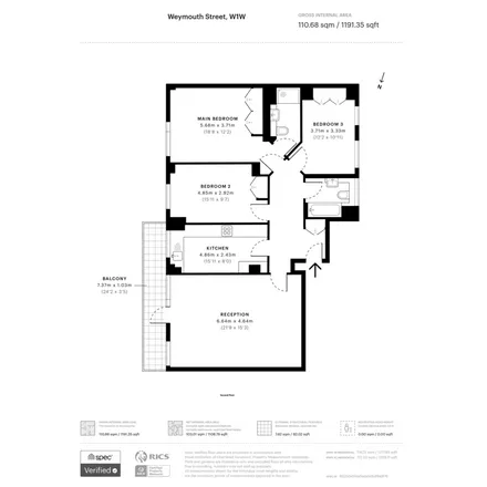 Image 8 - Royal Institute of British Architects, 66-68 Portland Place, East Marylebone, London, W1B 1AD, United Kingdom - Apartment for rent
