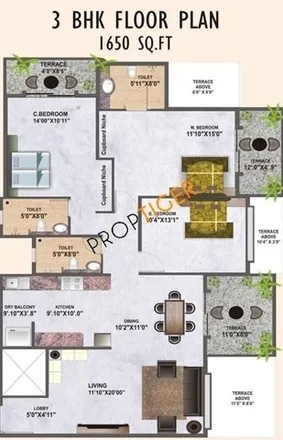 Buy this 3 bed apartment on unnamed road in Kalewadi, Pimpri-Chinchwad - 431027
