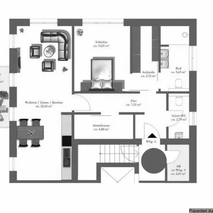 Rent this 2 bed apartment on Am Schlart 8 in 26160 Bad Zwischenahn, Germany