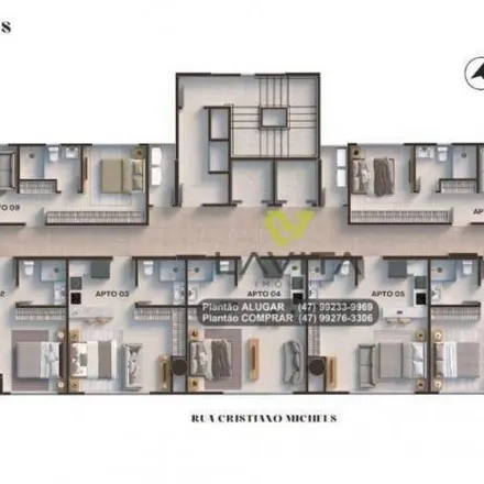 Buy this 1 bed apartment on Rua Christiano Michels in Centro, Blumenau - SC
