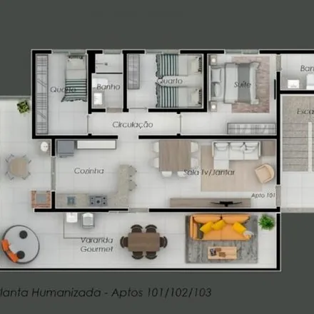 Buy this 3 bed apartment on Avenida Professor José Inácio de Souza in Umuarama, Uberlândia - MG