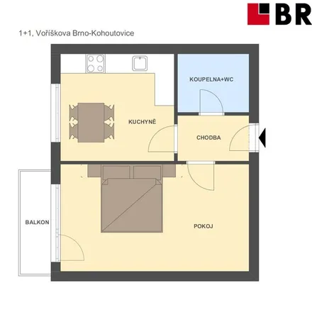 Rent this 2 bed apartment on Večerka in Voříškova, 623 00 Brno