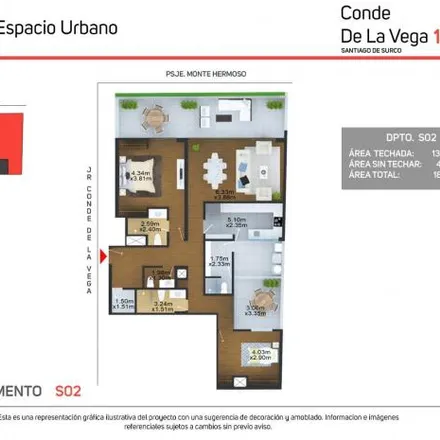 Buy this 2 bed apartment on Conde de La Vega 116 in Santiago de Surco, Lima Metropolitan Area 51132