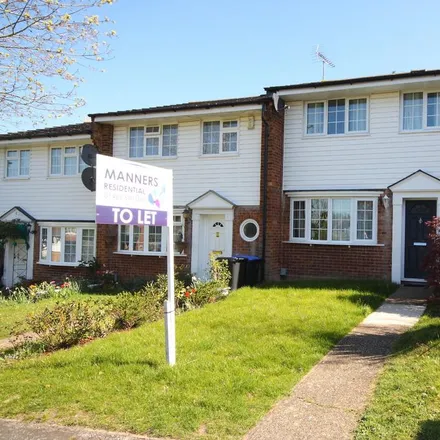 Rent this 3 bed townhouse on Delara Way in Horsell, GU21 6NY