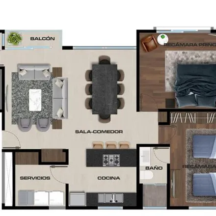 Buy this 2 bed apartment on Paseo Loma Dorada 124 in Hércules, 76060 Querétaro
