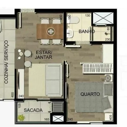 Buy this 1 bed apartment on Rua Pastor Antônio Polito 1435 in Alto Boqueirão, Curitiba - PR
